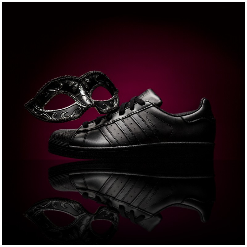 czarne skórzane buty adidas superstar