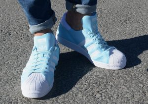 Niebieskie buty adidas superstar